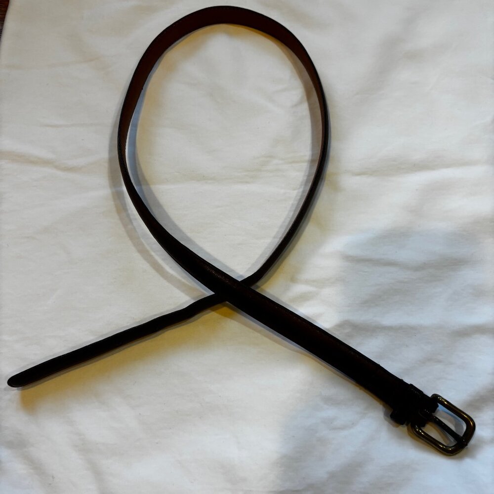 Vintage pre-owned COACH honey brown  leather belt with brass buckle-32 inch